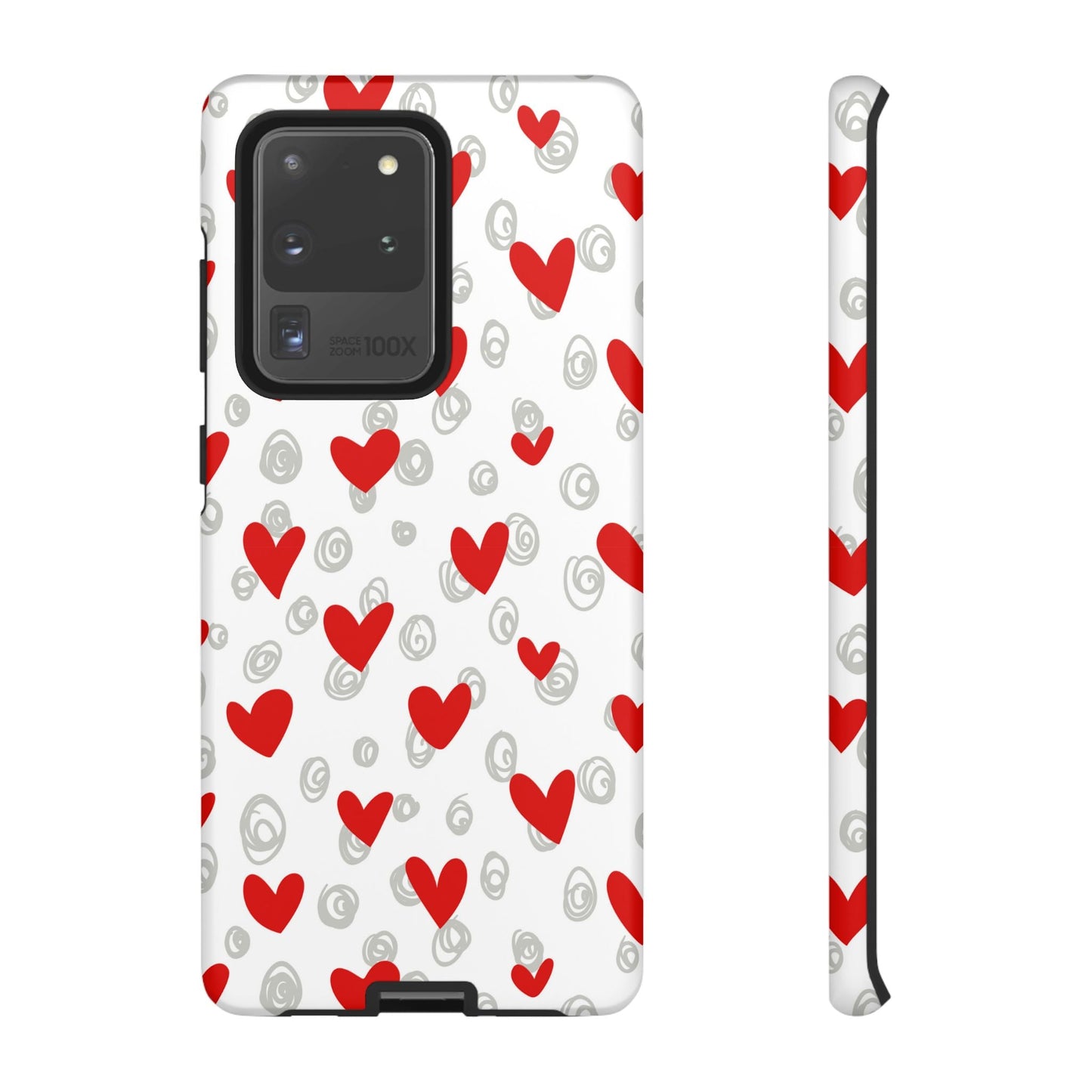 Red Hearts & Doodles – Samsung Galaxy Case - BOGO Cases
