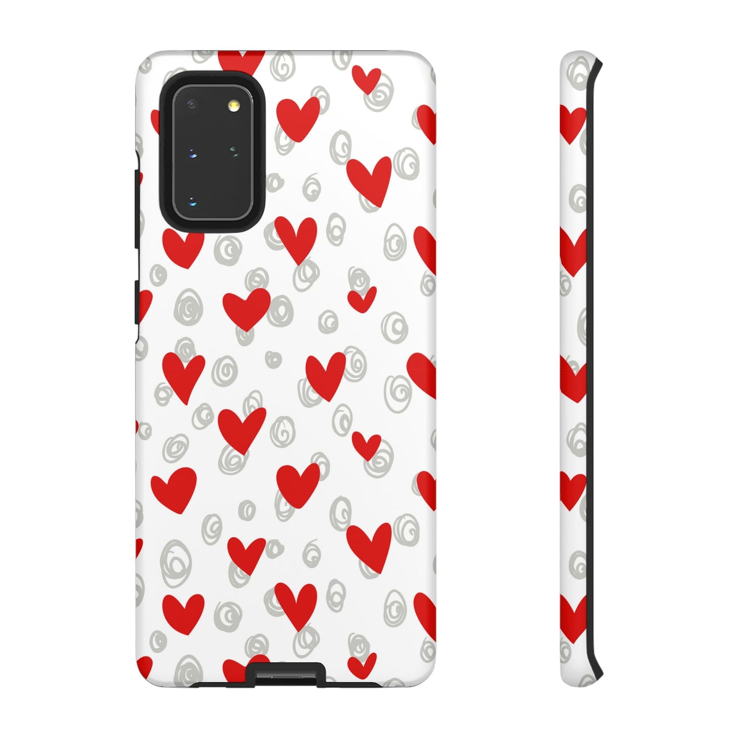Red Hearts & Doodles – Samsung Galaxy Case - BOGO Cases