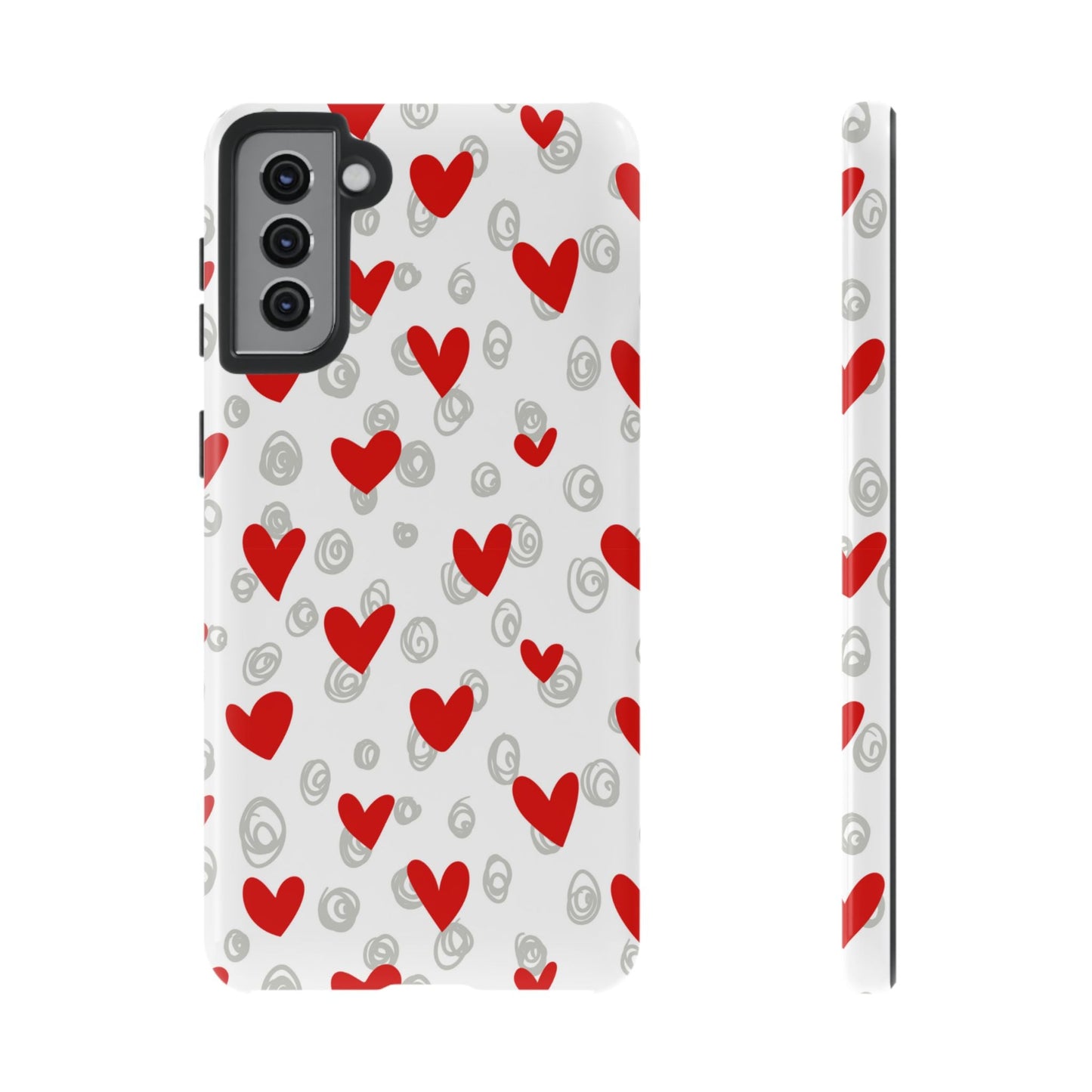 Red Hearts & Doodles – Samsung Galaxy Case - BOGO Cases