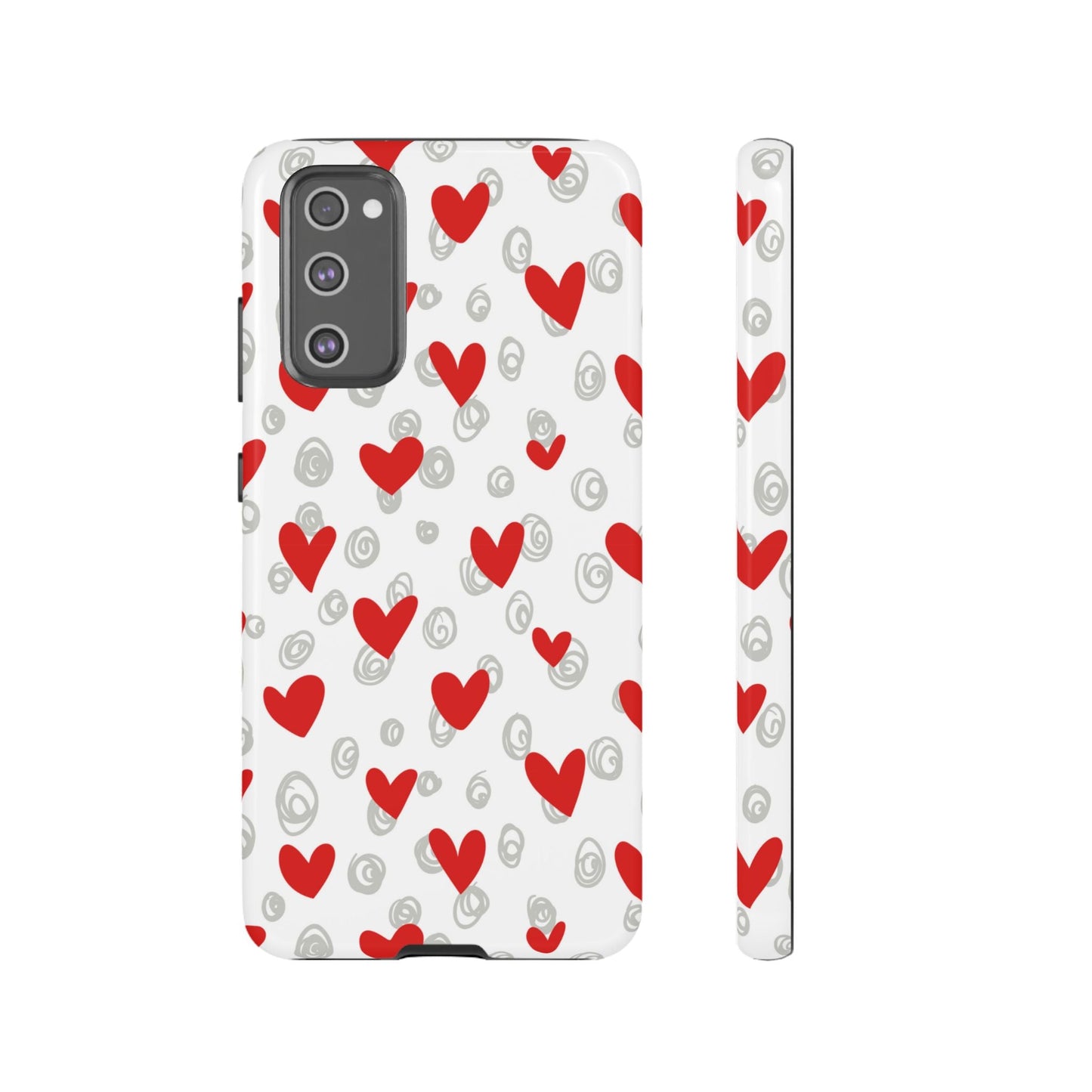 Red Hearts & Doodles – Samsung Galaxy Case - BOGO Cases
