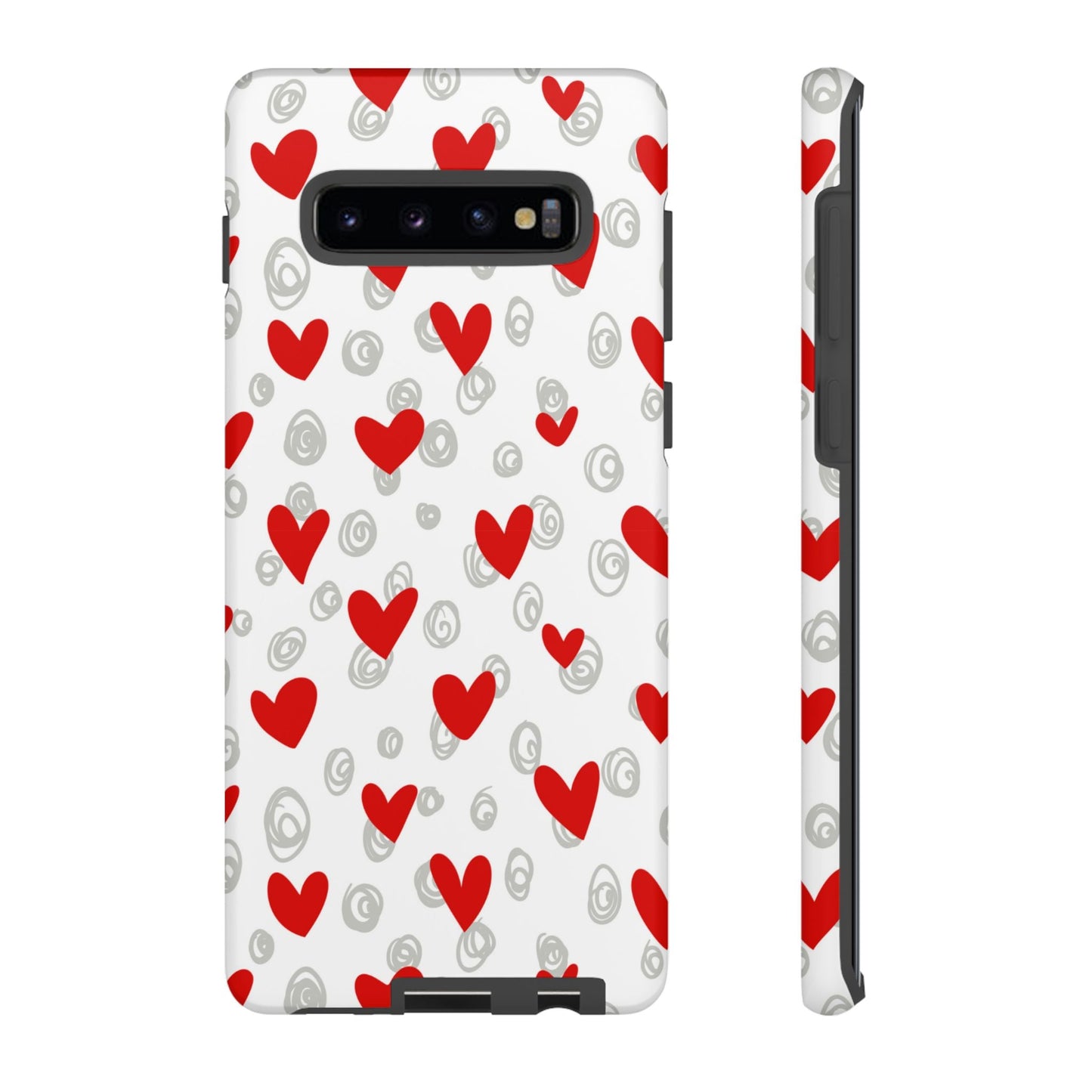 Red Hearts & Doodles – Samsung Galaxy Case - BOGO Cases
