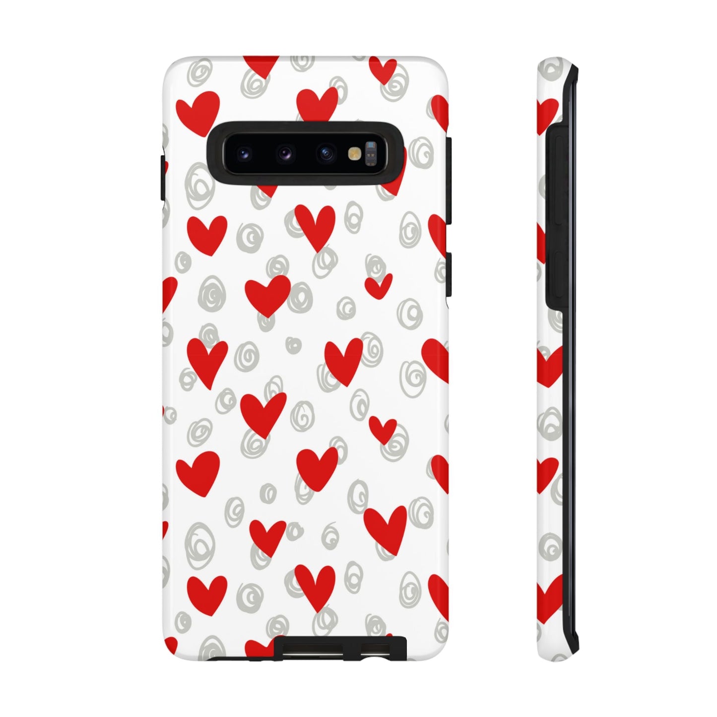 Red Hearts & Doodles – Samsung Galaxy Case - BOGO Cases