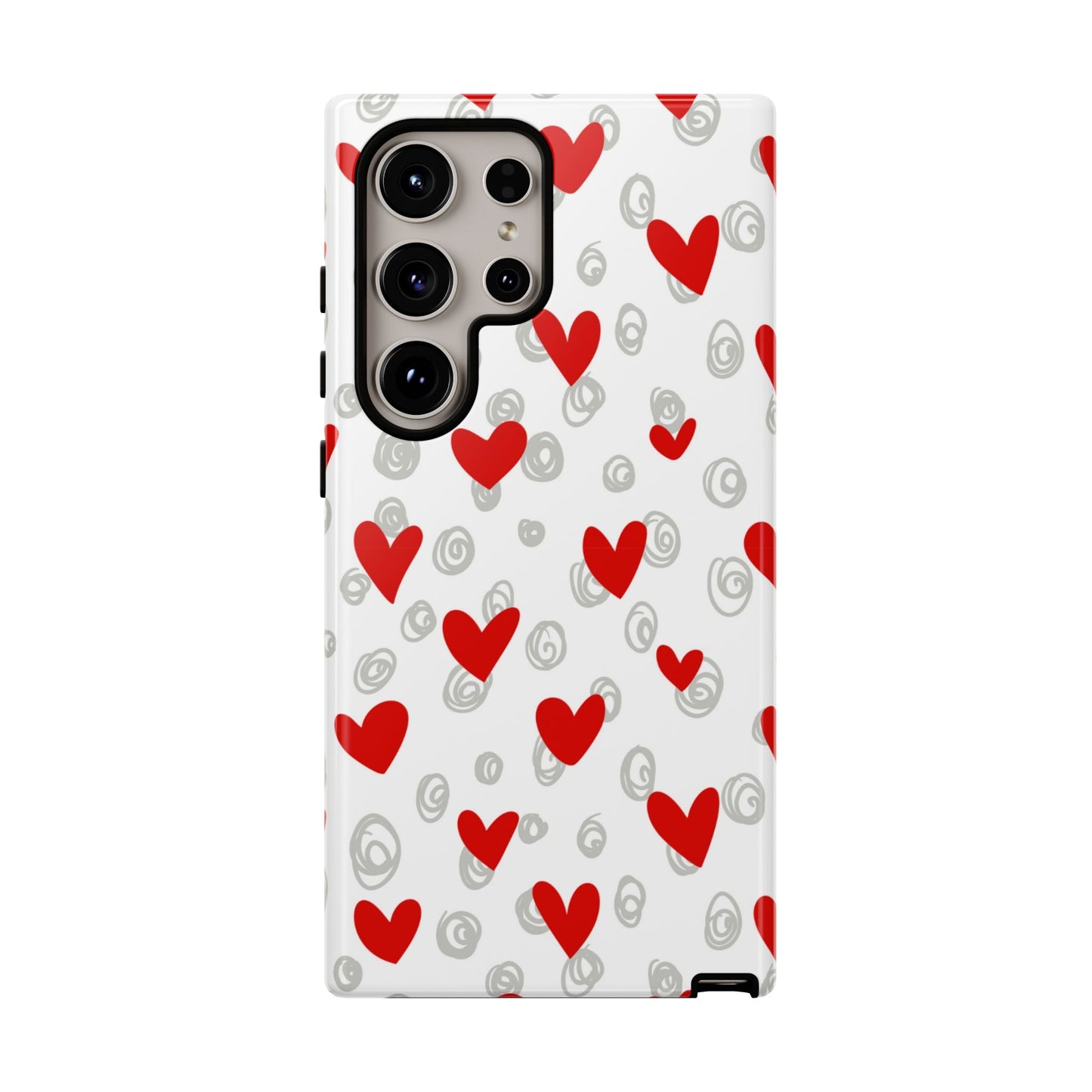 Red Hearts & Doodles – Samsung Galaxy Case - BOGO Cases
