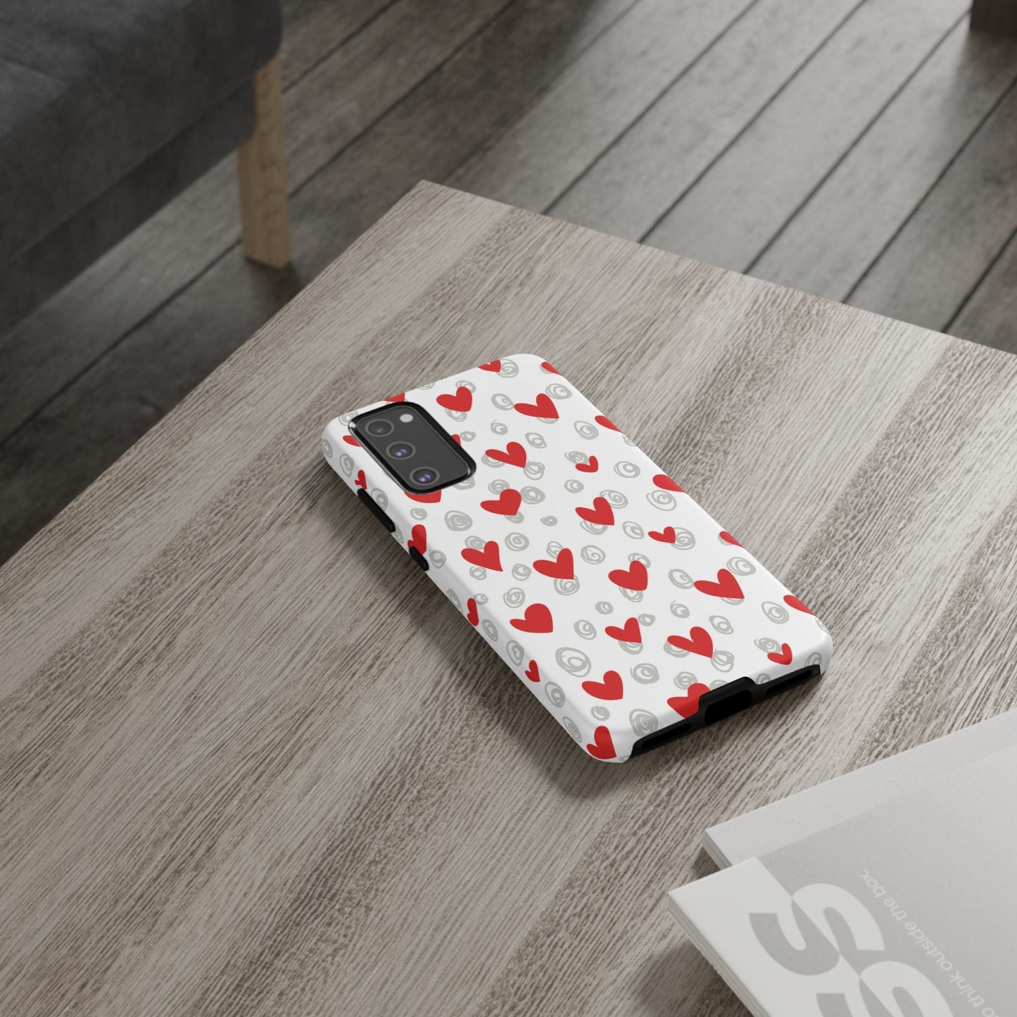 Red Hearts & Doodles – Samsung Galaxy Case - BOGO Cases