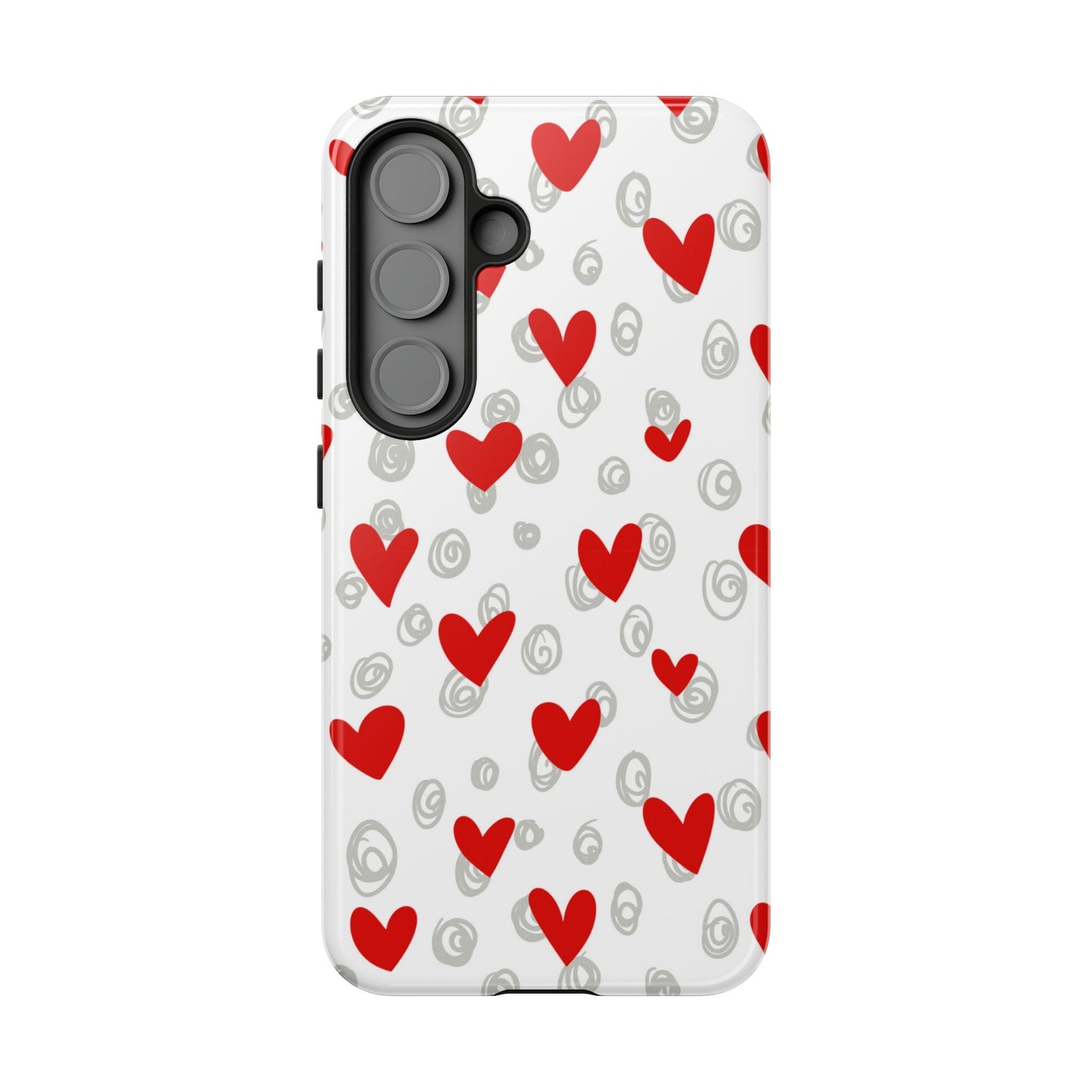 Red Hearts & Doodles – Samsung Galaxy Case - BOGO Cases