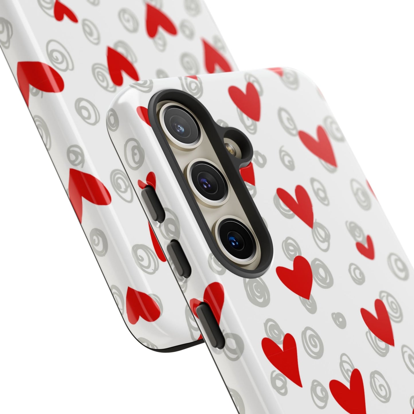 Red Hearts & Doodles – Samsung Galaxy Case - BOGO Cases
