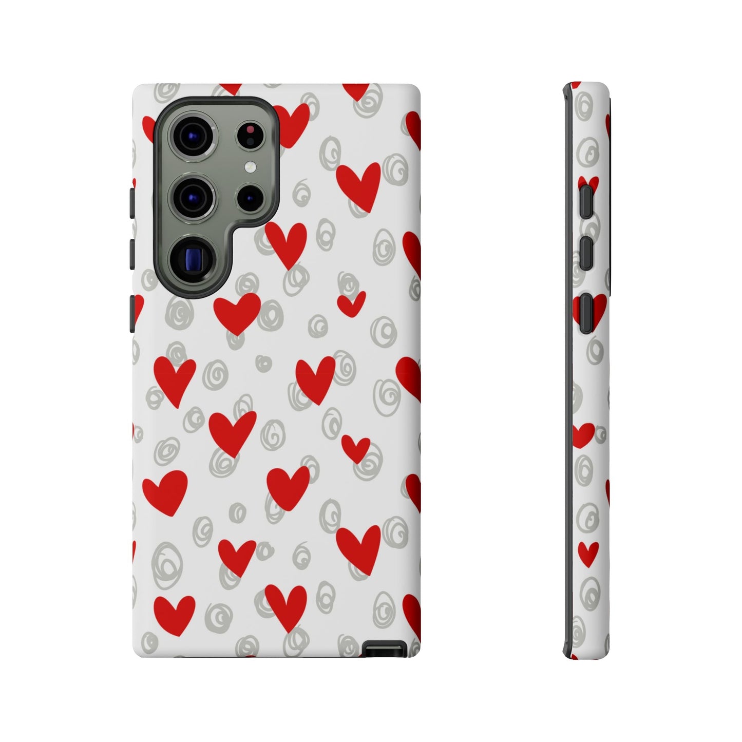 Red Hearts & Doodles – Samsung Galaxy Case - BOGO Cases