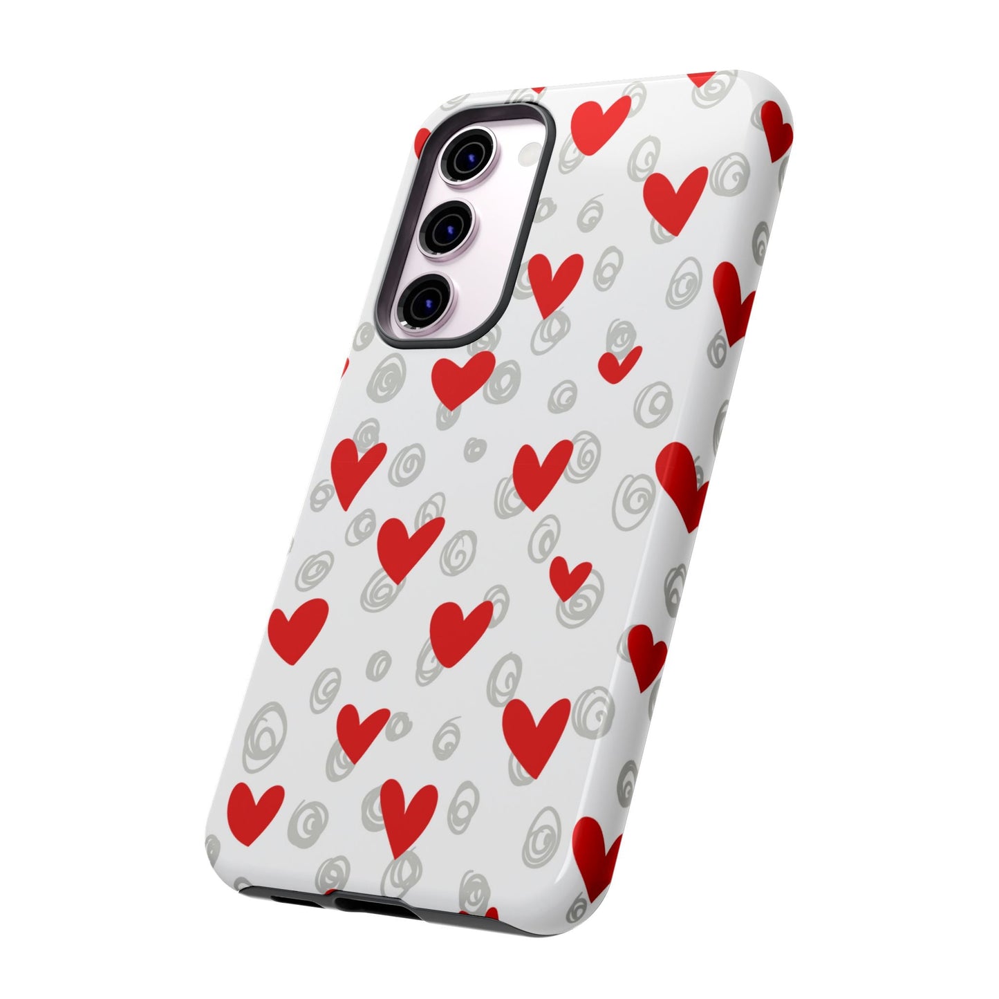 Red Hearts & Doodles – Samsung Galaxy Case - BOGO Cases