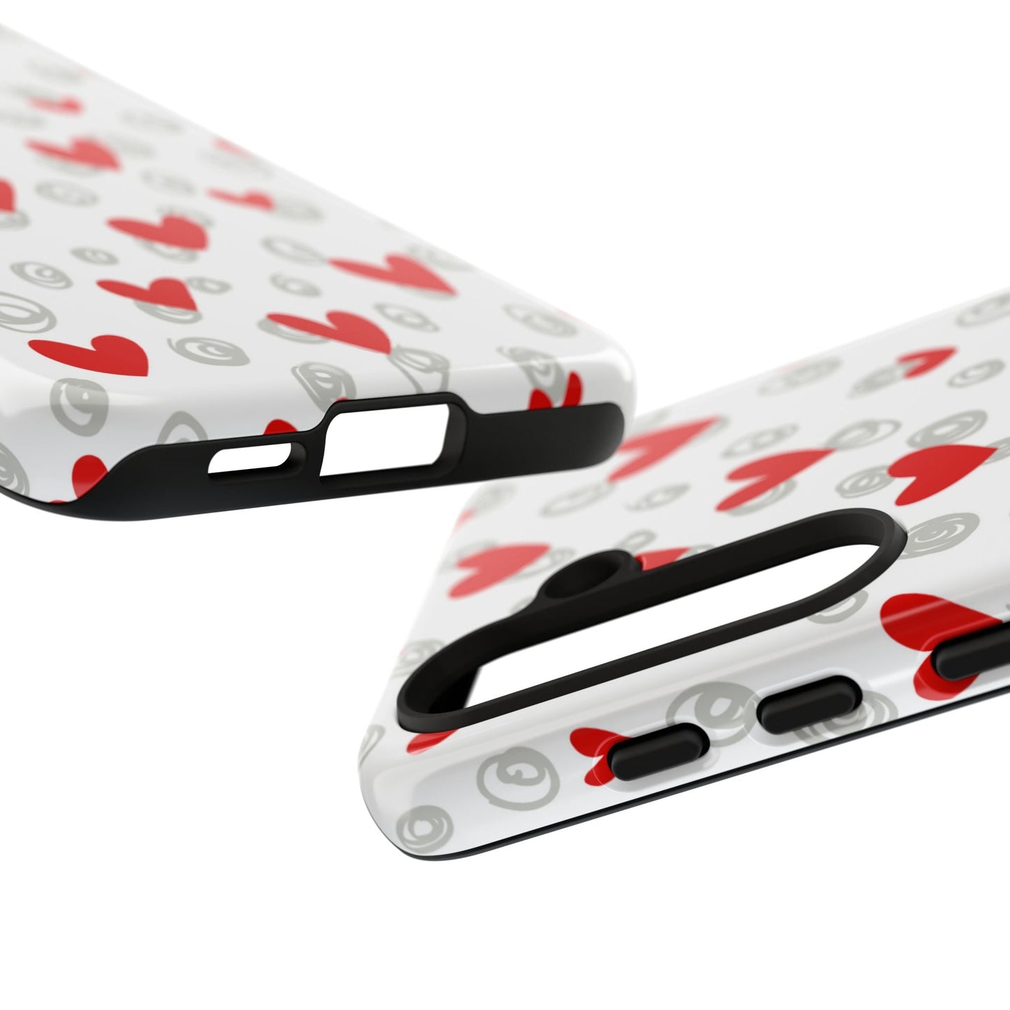 Red Hearts & Doodles – Samsung Galaxy Case - BOGO Cases