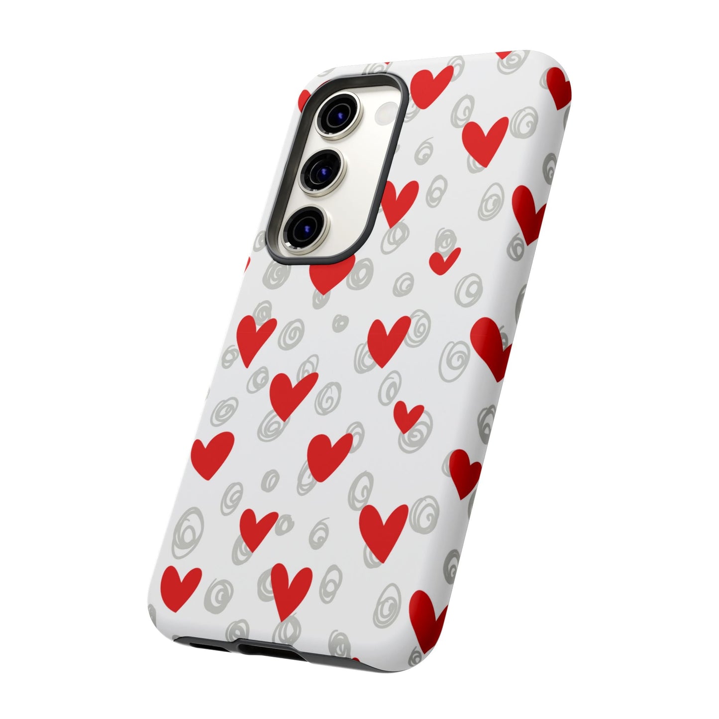 Red Hearts & Doodles – Samsung Galaxy Case - BOGO Cases