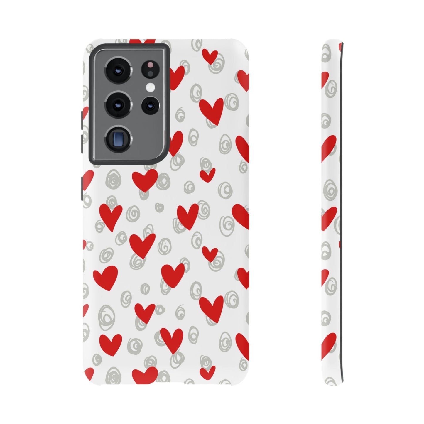 Red Hearts & Doodles – Samsung Galaxy Case - BOGO Cases