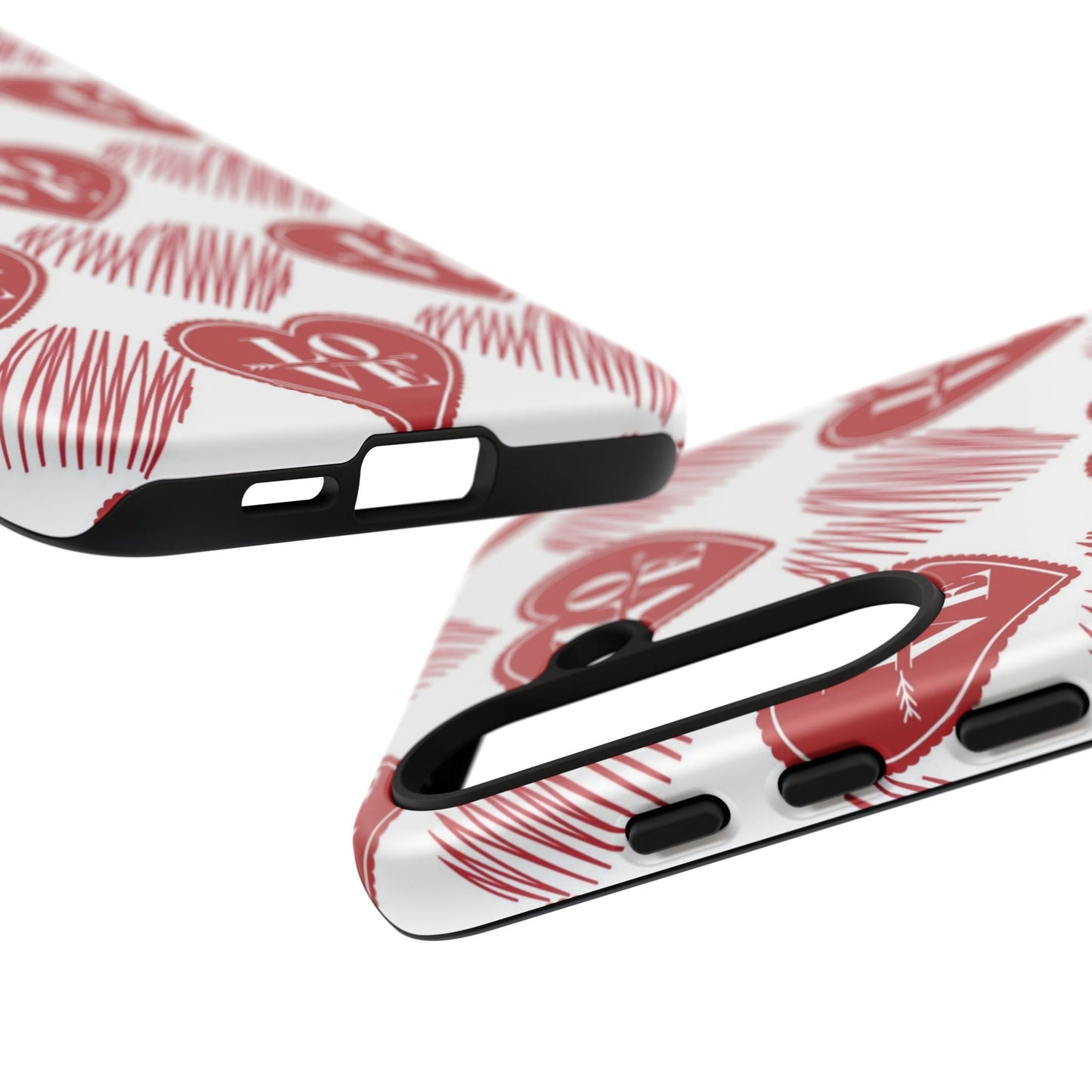 Red Love Heart Pattern – Samsung Galaxy Case - BOGO Cases