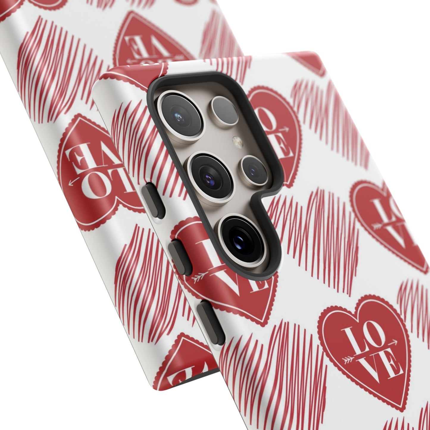 Red Love Heart Pattern – Samsung Galaxy Case - BOGO Cases