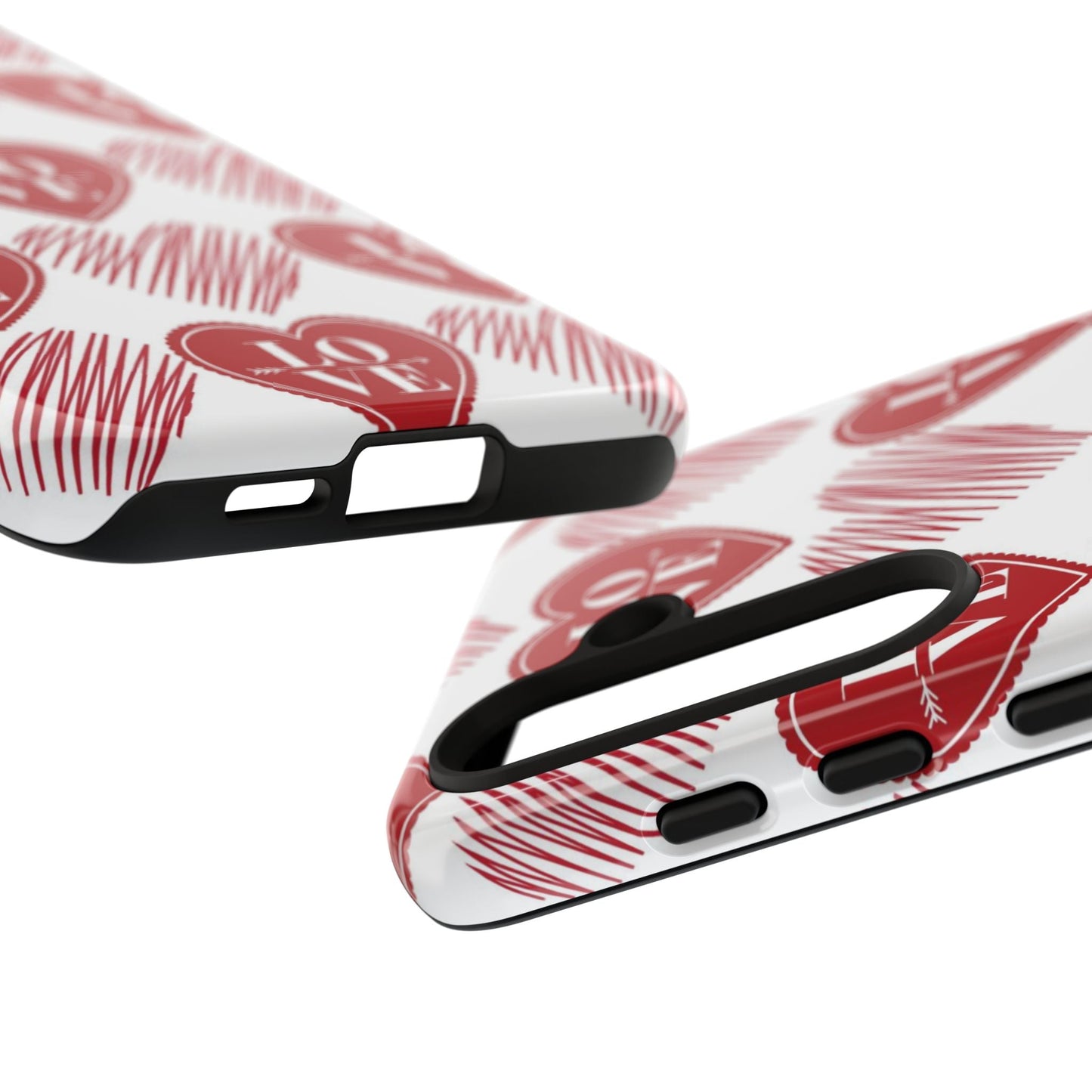 Red Love Heart Pattern – Samsung Galaxy Case - BOGO Cases