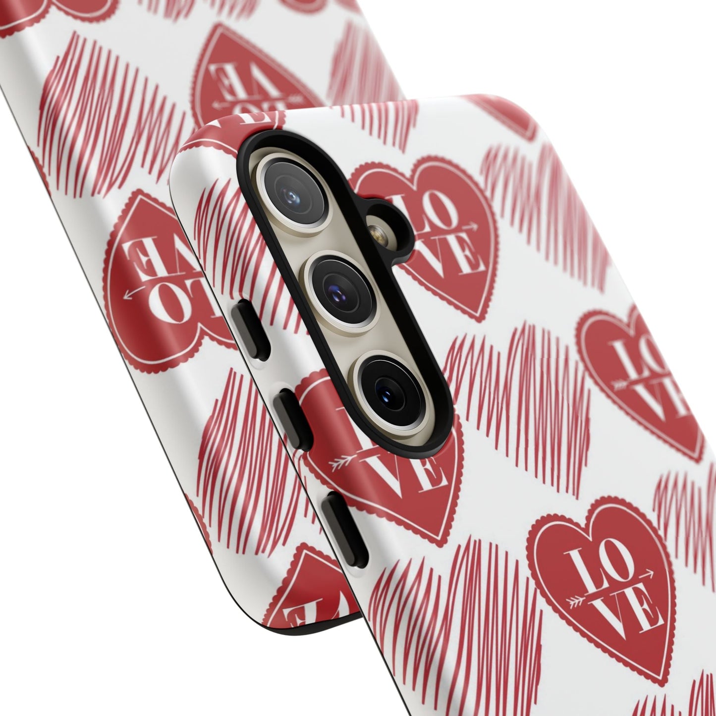 Red Love Heart Pattern – Samsung Galaxy Case - BOGO Cases