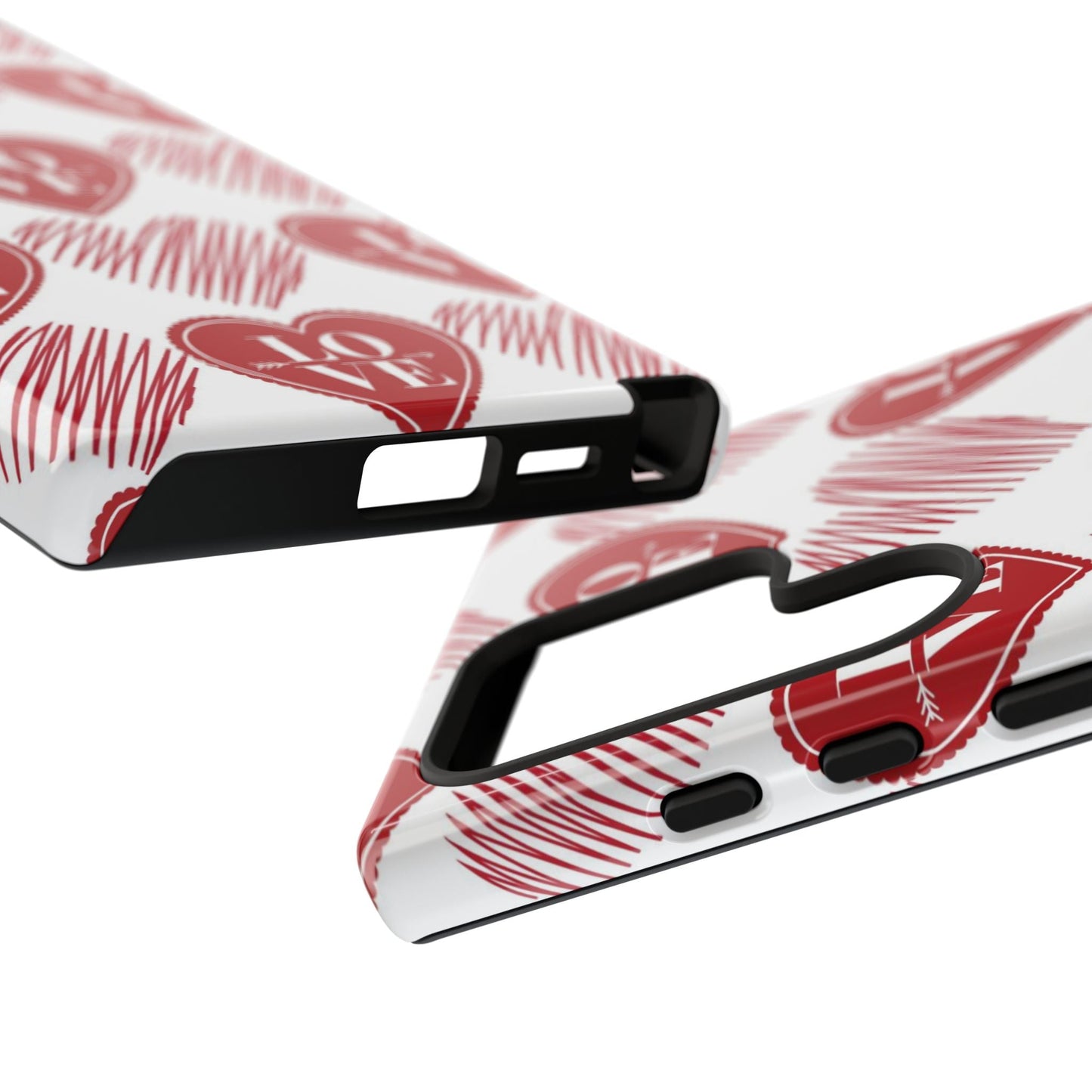 Red Love Heart Pattern – Samsung Galaxy Case - BOGO Cases