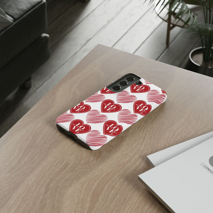 Red Love Heart Pattern – Samsung Galaxy Case - BOGO Cases