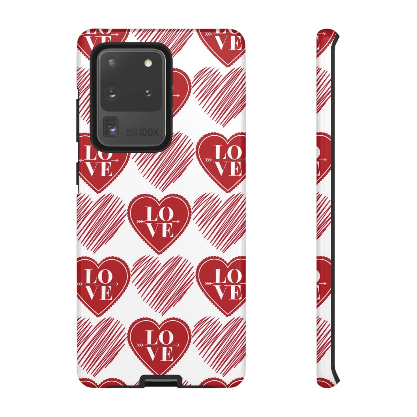 Red Love Heart Pattern – Samsung Galaxy Case - BOGO Cases