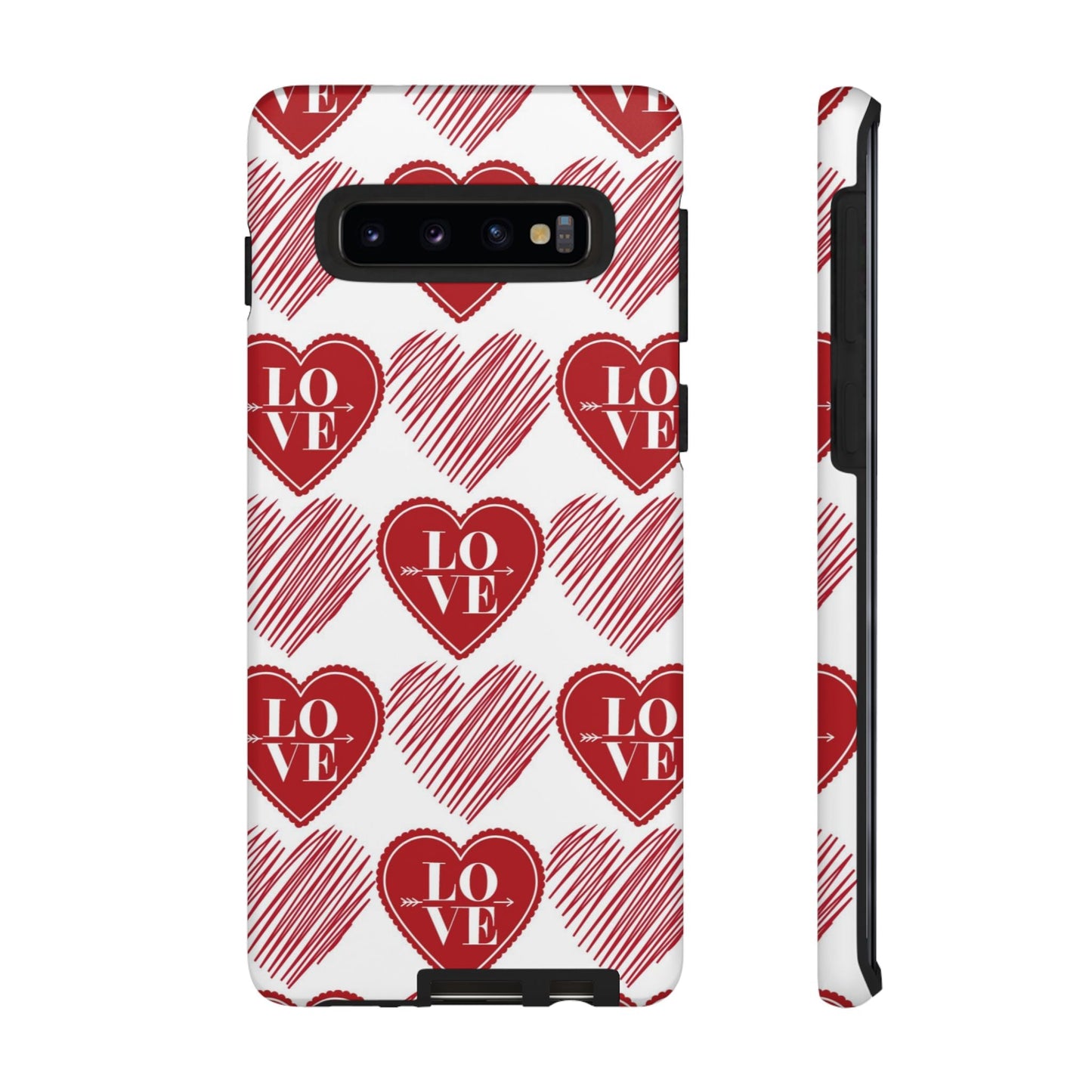 Red Love Heart Pattern – Samsung Galaxy Case - BOGO Cases
