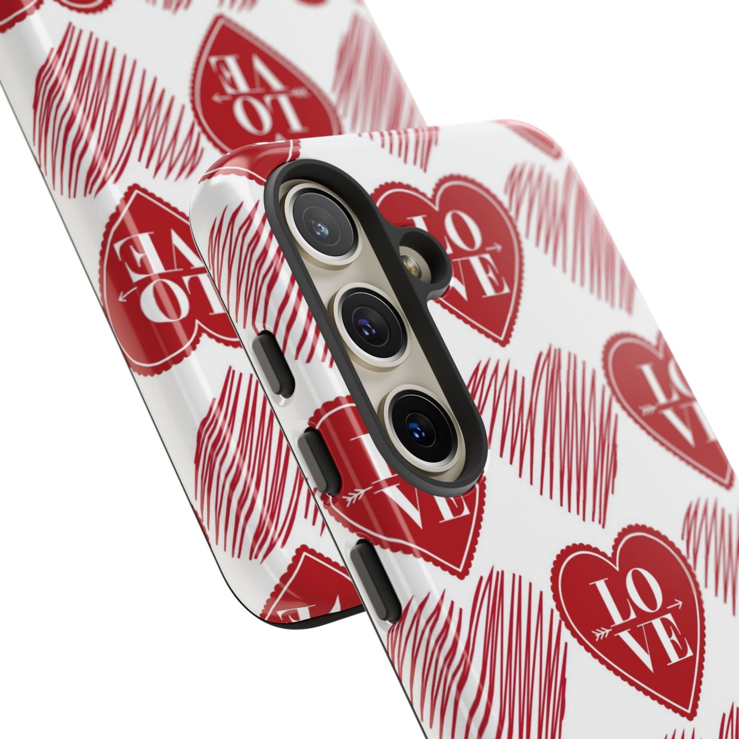 Red Love Heart Pattern – Samsung Galaxy Case - BOGO Cases