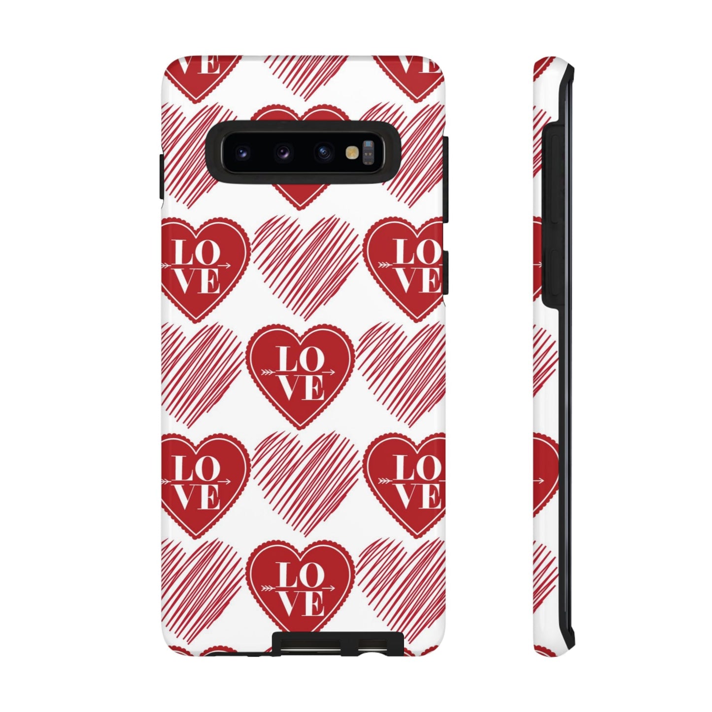 Red Love Heart Pattern – Samsung Galaxy Case - BOGO Cases