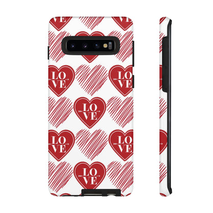 Red Love Heart Pattern – Samsung Galaxy Case - BOGO Cases
