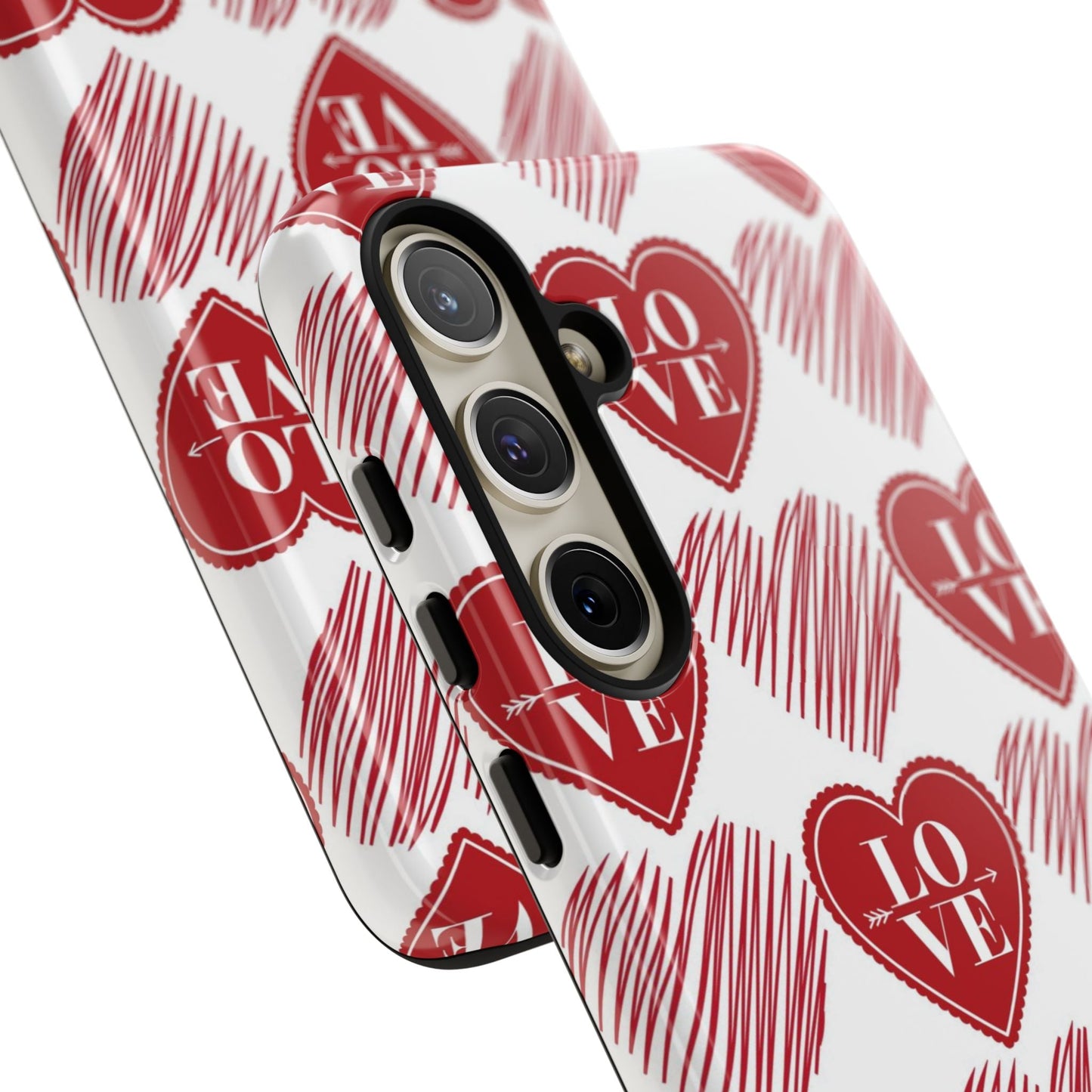 Red Love Heart Pattern – Samsung Galaxy Case - BOGO Cases