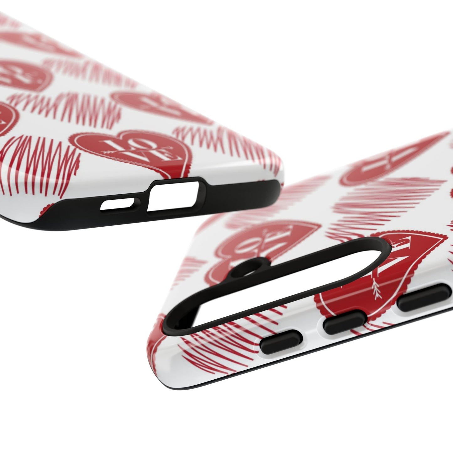 Red Love Heart Pattern – Samsung Galaxy Case - BOGO Cases