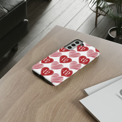 Red Love Heart Pattern – Samsung Galaxy Case - BOGO Cases