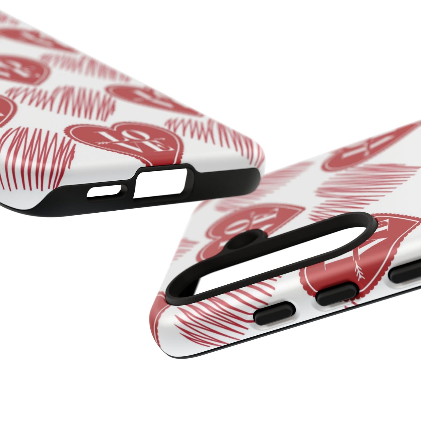 Red Love Heart Pattern – Samsung Galaxy Case - BOGO Cases