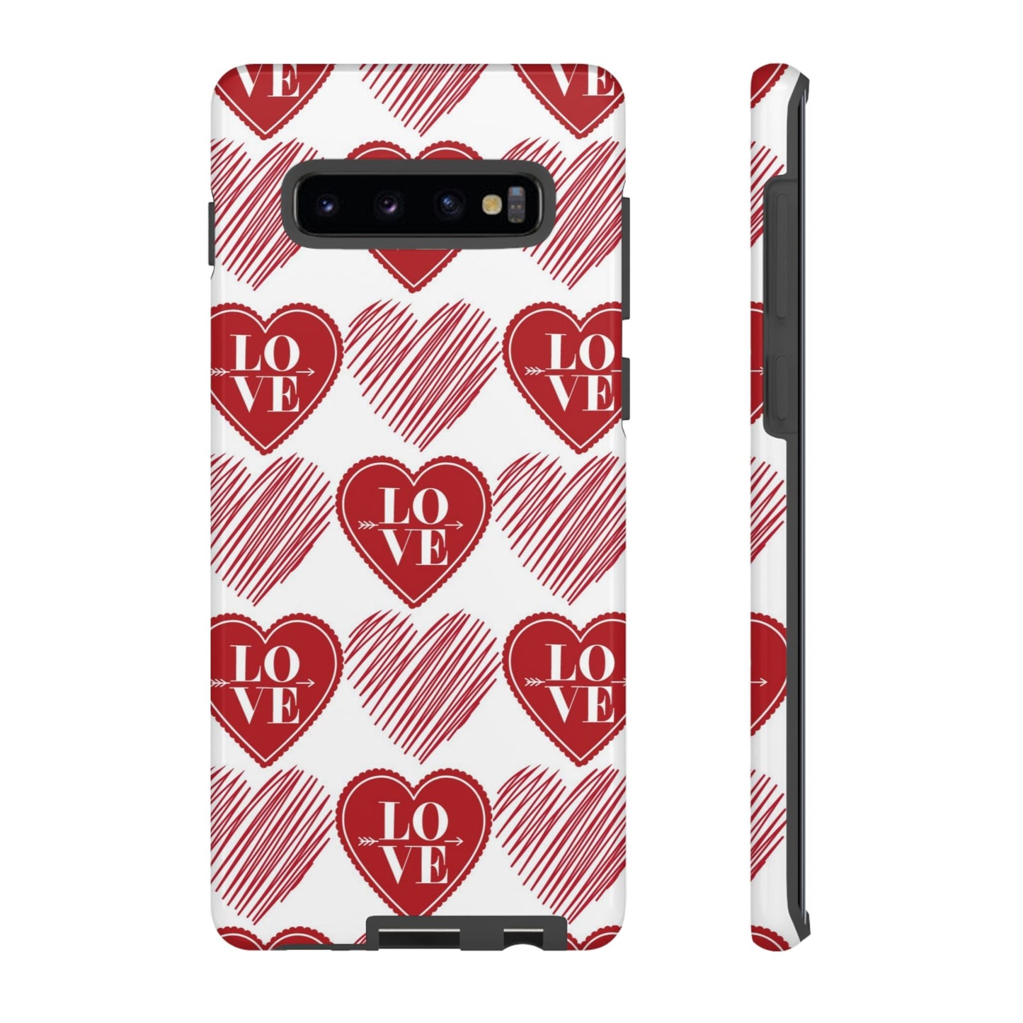 Red Love Heart Pattern – Samsung Galaxy Case - BOGO Cases