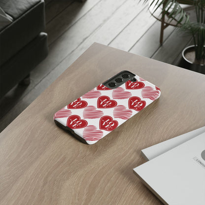 Red Love Heart Pattern – Samsung Galaxy Case - BOGO Cases