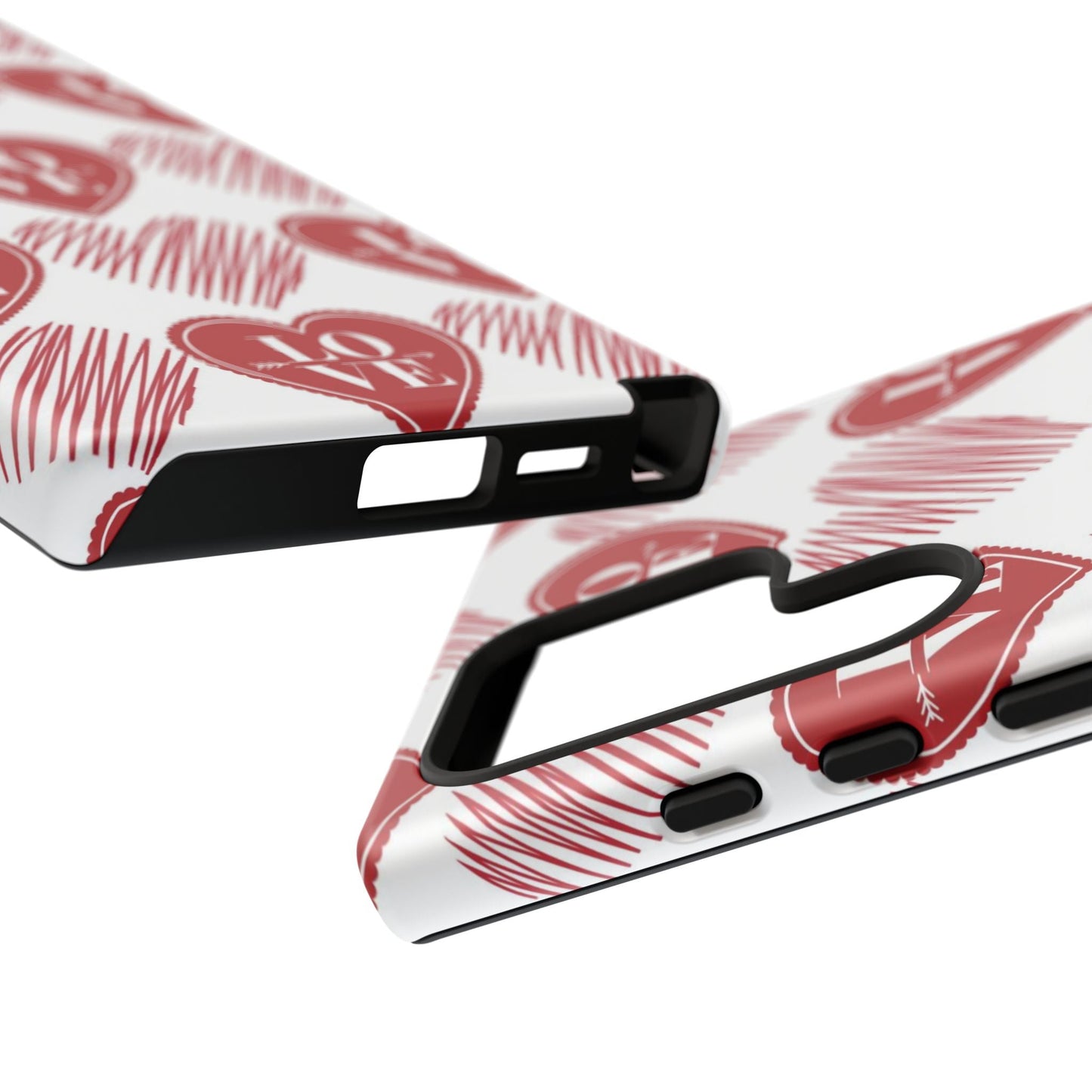 Red Love Heart Pattern – Samsung Galaxy Case - BOGO Cases