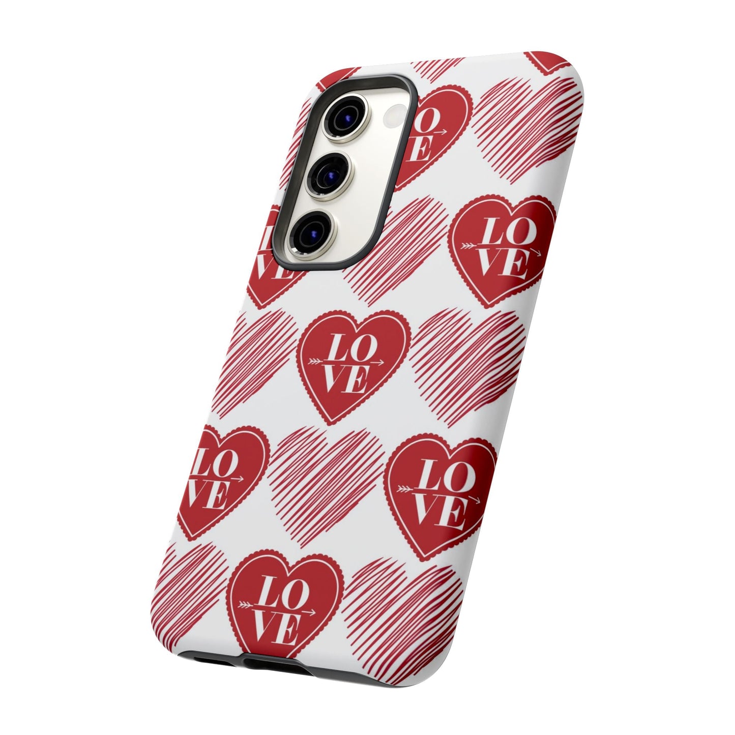 Red Love Heart Pattern – Samsung Galaxy Case - BOGO Cases