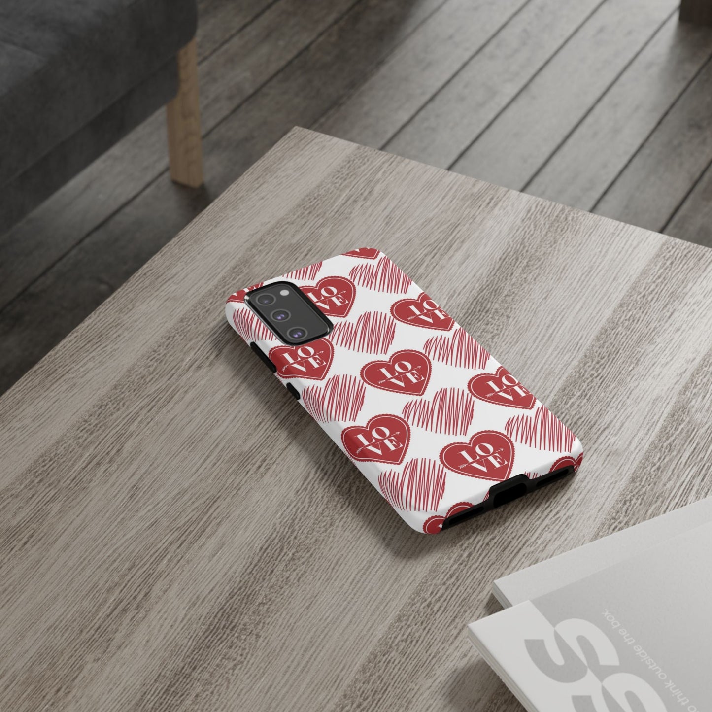 Red Love Heart Pattern – Samsung Galaxy Case - BOGO Cases