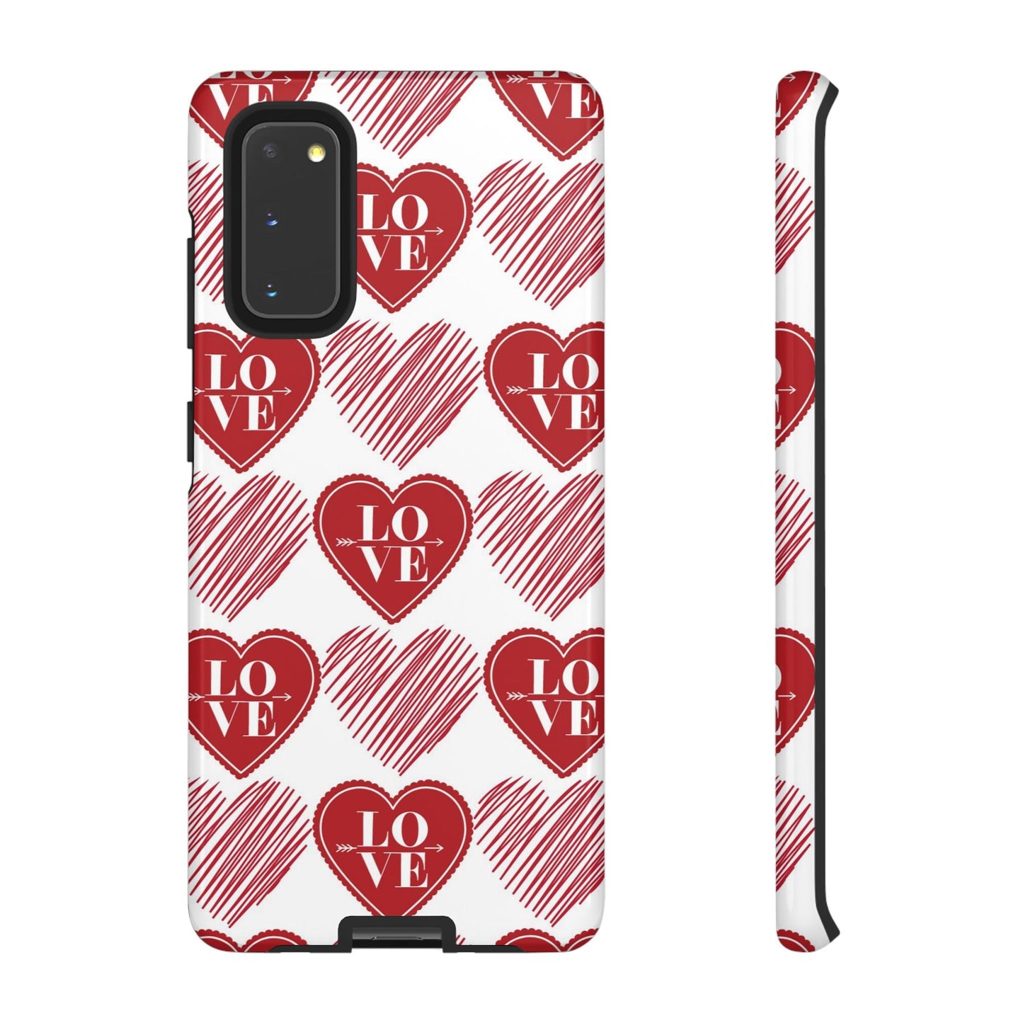 Red Love Heart Pattern – Samsung Galaxy Case - BOGO Cases