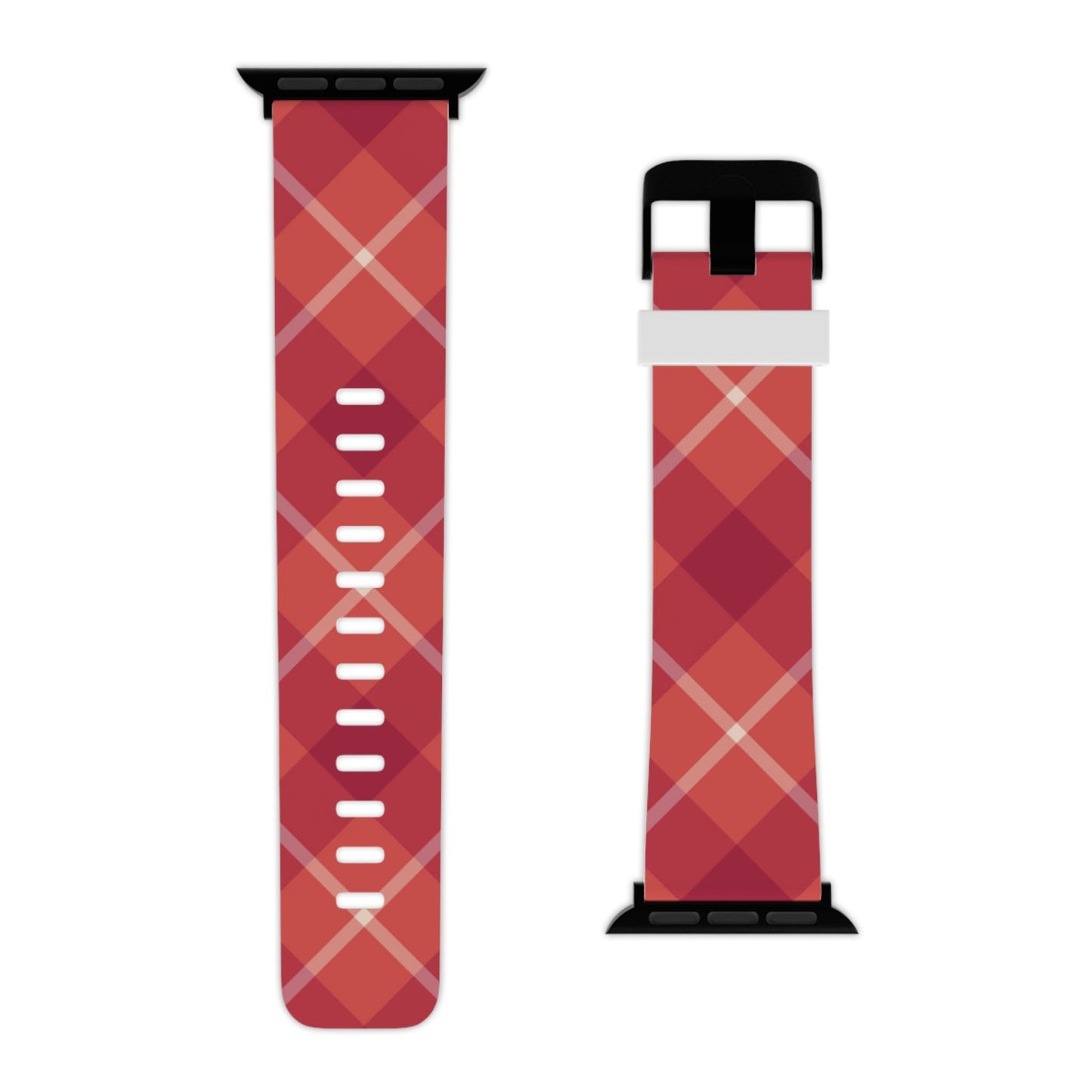 Red Plaid Crisscross Apple Watch Band - BOGO Cases