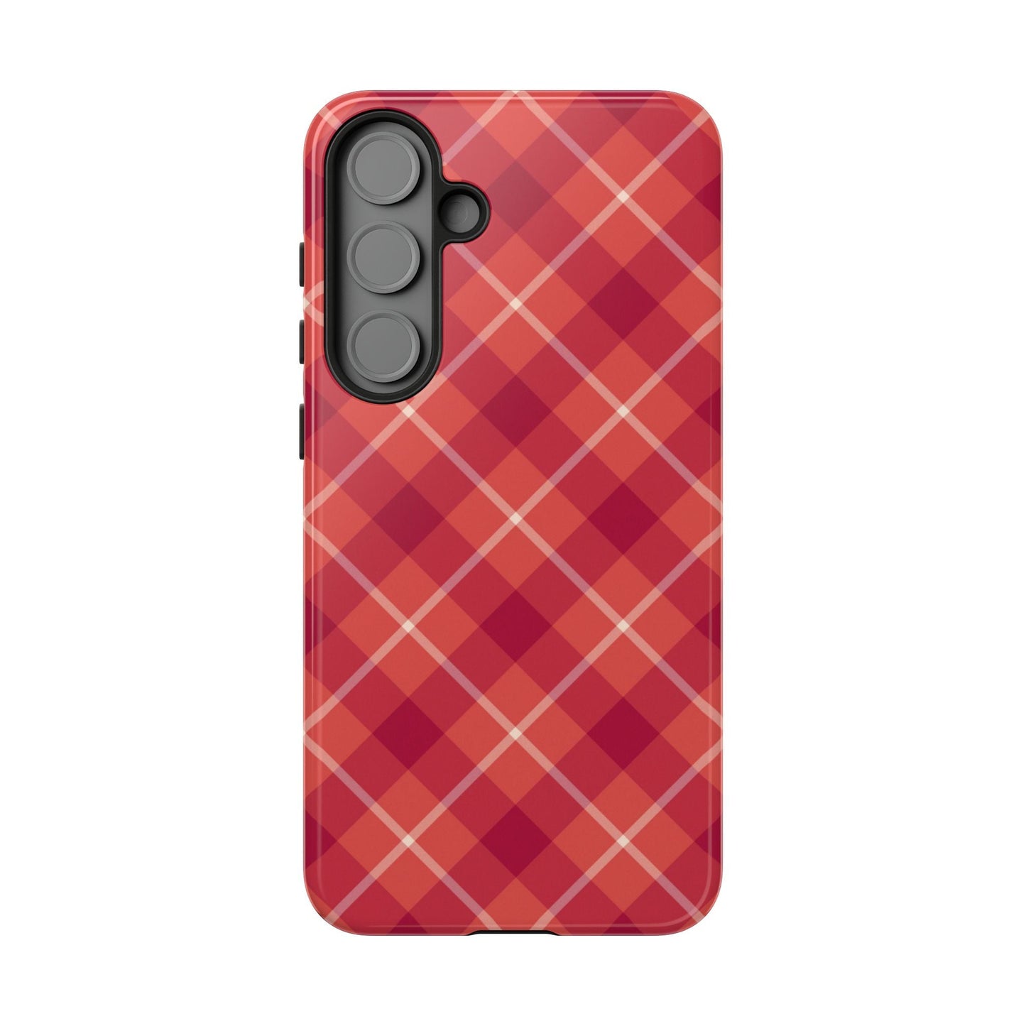 Red Plaid Crisscross – Samsung Galaxy Case - BOGO Cases