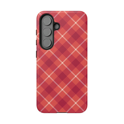 Red Plaid Crisscross – Samsung Galaxy Case - BOGO Cases