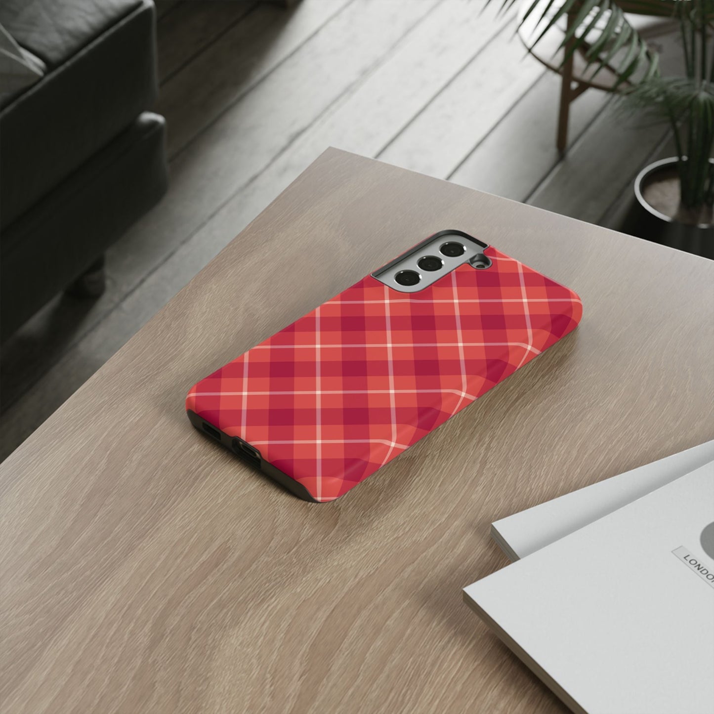 Red Plaid Crisscross – Samsung Galaxy Case - BOGO Cases