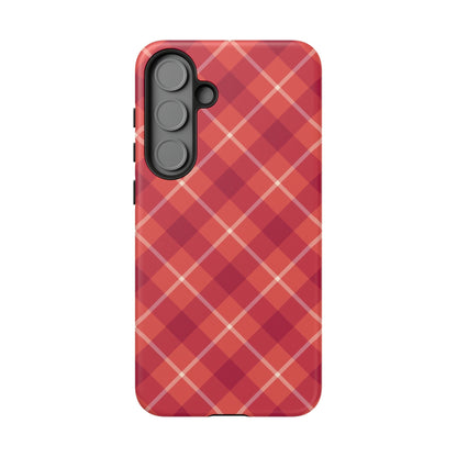 Red Plaid Crisscross – Samsung Galaxy Case - BOGO Cases