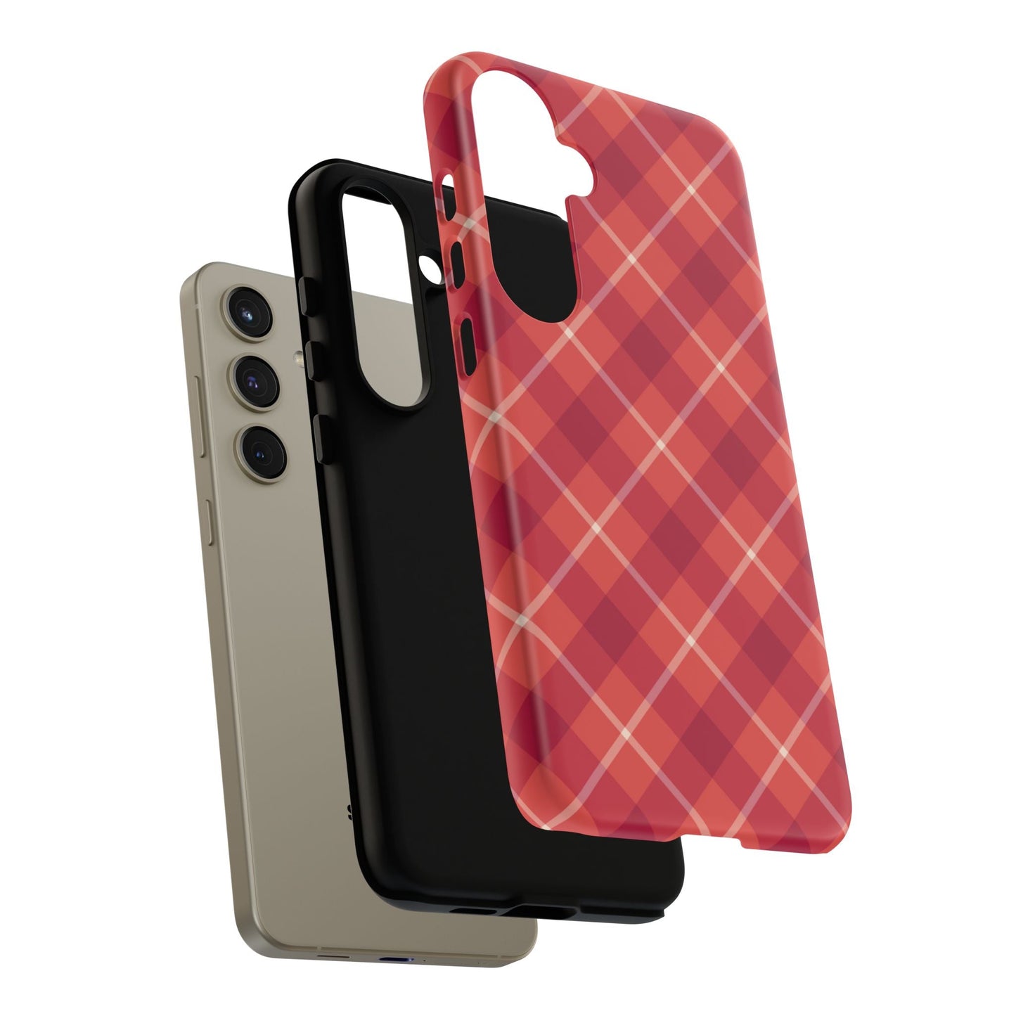 Red Plaid Crisscross – Samsung Galaxy Case - BOGO Cases