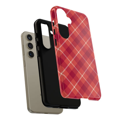 Red Plaid Crisscross – Samsung Galaxy Case - BOGO Cases