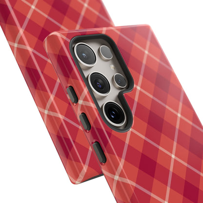 Red Plaid Crisscross – Samsung Galaxy Case - BOGO Cases