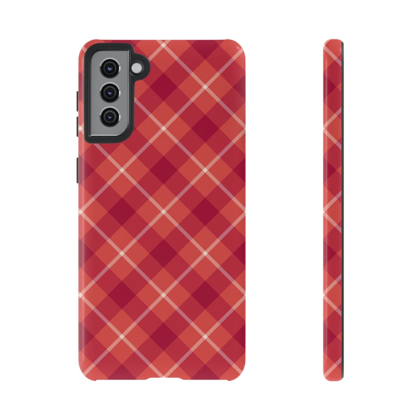 Red Plaid Crisscross – Samsung Galaxy Case - BOGO Cases