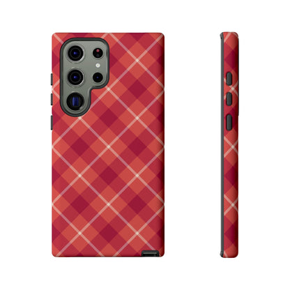 Red Plaid Crisscross – Samsung Galaxy Case - BOGO Cases
