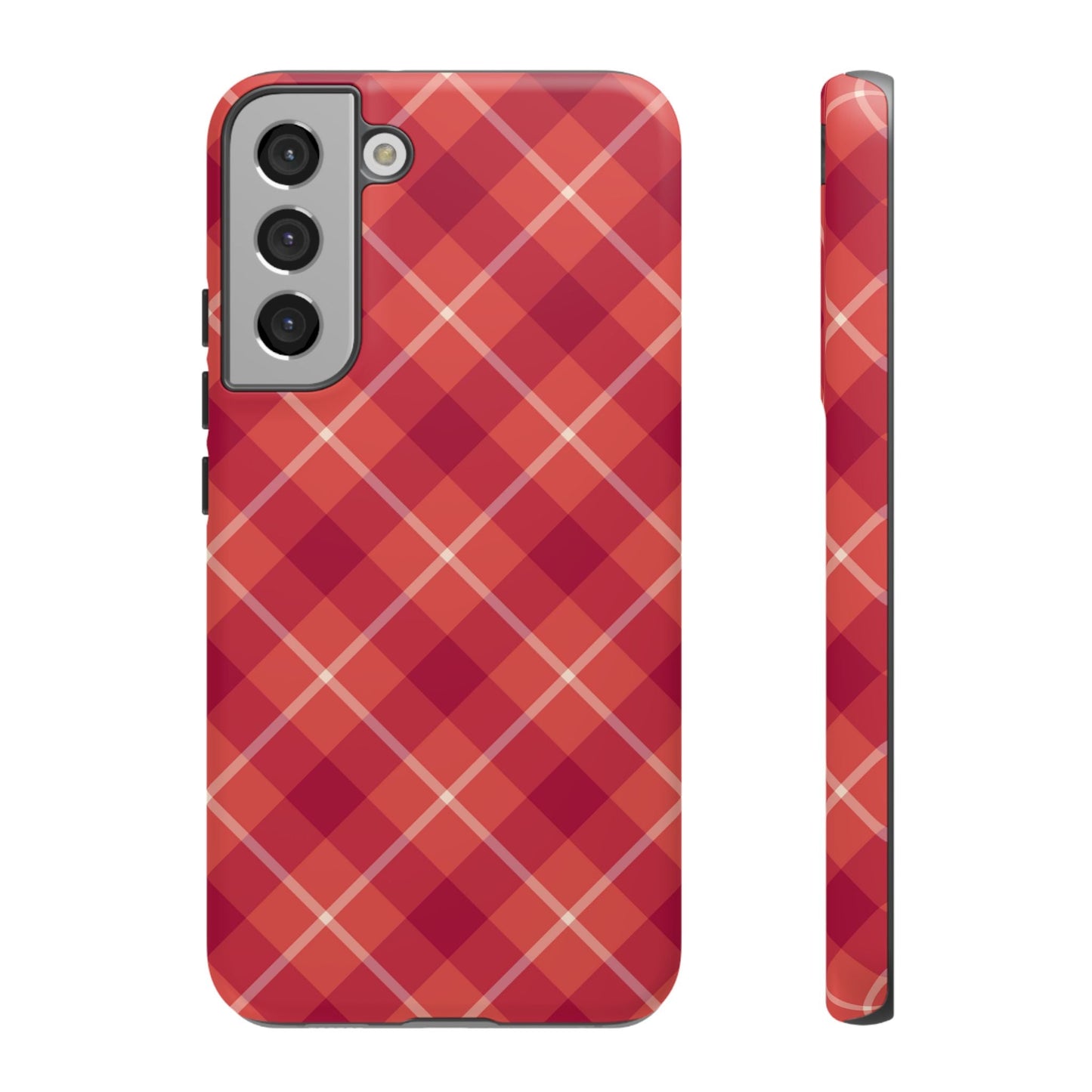 Red Plaid Crisscross – Samsung Galaxy Case - BOGO Cases