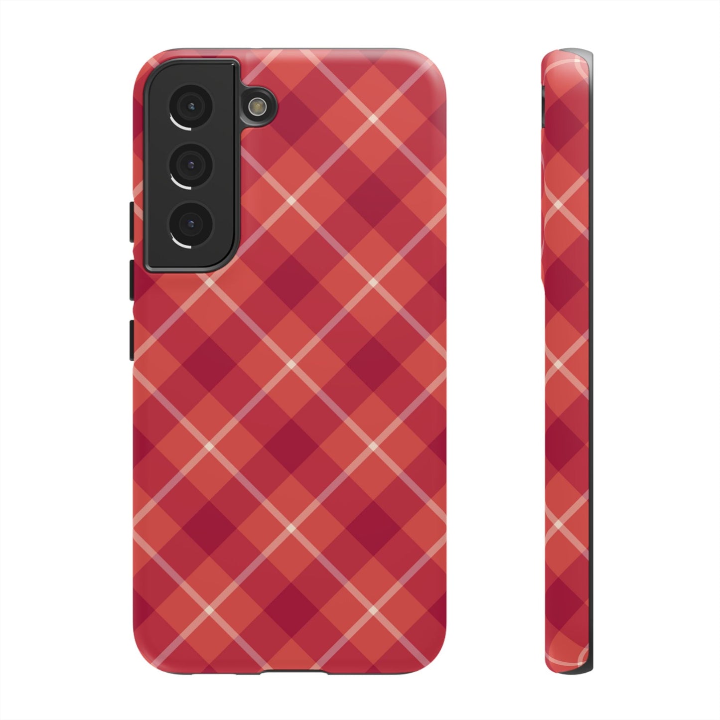 Red Plaid Crisscross – Samsung Galaxy Case - BOGO Cases