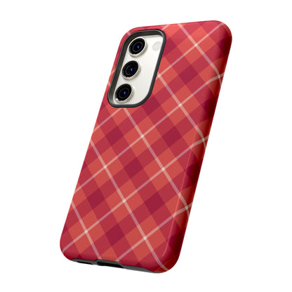 Red Plaid Crisscross – Samsung Galaxy Case - BOGO Cases