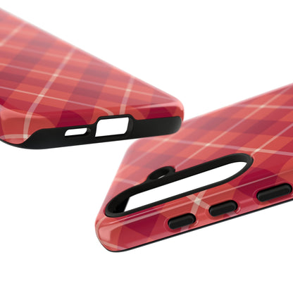 Red Plaid Crisscross – Samsung Galaxy Case - BOGO Cases